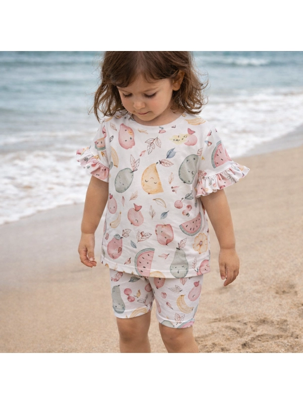 Owocaśny zestaw na lato z falbankami